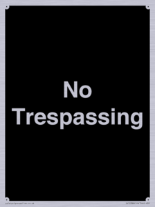 No Trespassing